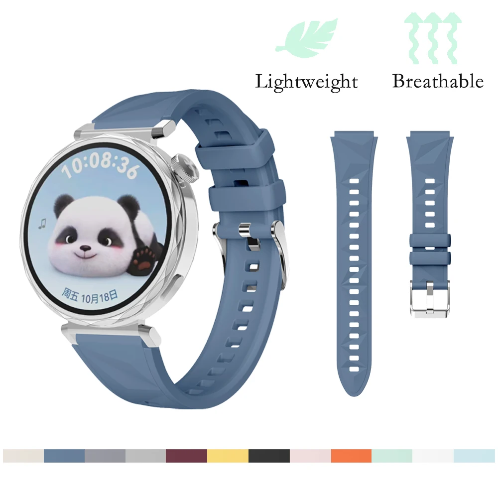 Ремешок силиконовый для Huawei Watch GT5 Pro 42 мм, Спортивный Простой Воздухопроницаемый браслет для часов Huawei GT5 41 мм, 18 мм