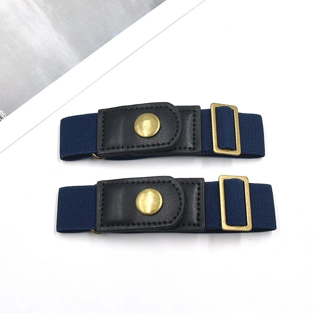 2PCS Gift Elastic Stretch Jean Waist Tightener No-Sew Punch-Free Buckleless Belt Adjustable Invisible Waist Belt Unisex