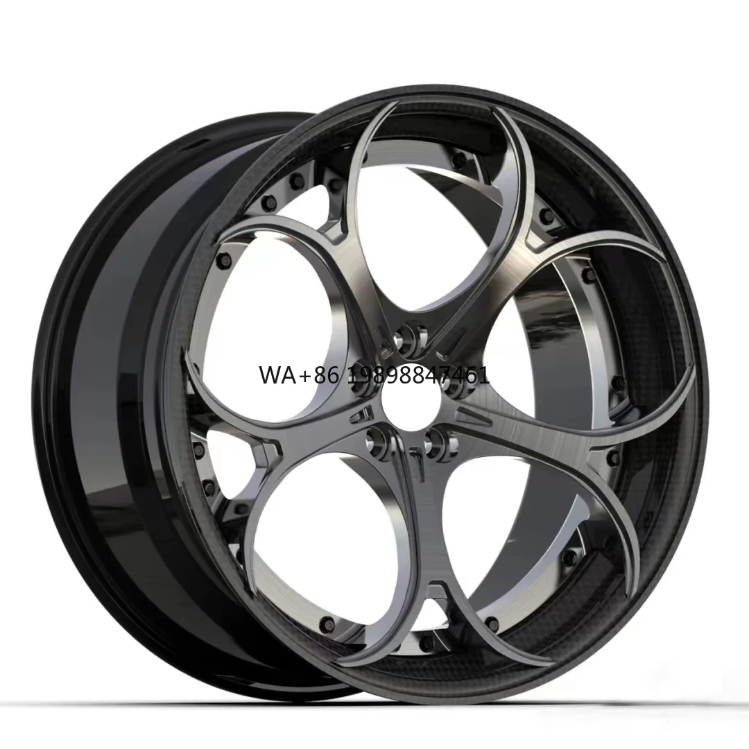 

China Manufacturer Customized New 6061-T6 Aluminium Alloy Forged Jantes 2 Piece Wheels for Alfa Romeo Giulietta Rims