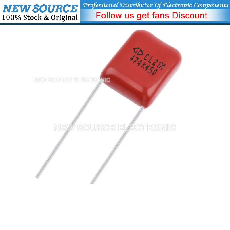 10PCS 450V CL21 Farad CBB Polypropylene Film Capacitor HJC 105K 1UF 105K 474K 105K 333J 684K 155K 475K 0.47UF 1UF 0.68UF 1.5UF