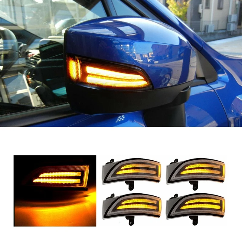 Sequential LED Dynamic Side Wing Mirror Turn Signal Light Lamp For Subaru Crosstrek Forester Impreza Legacy WRX 12-21