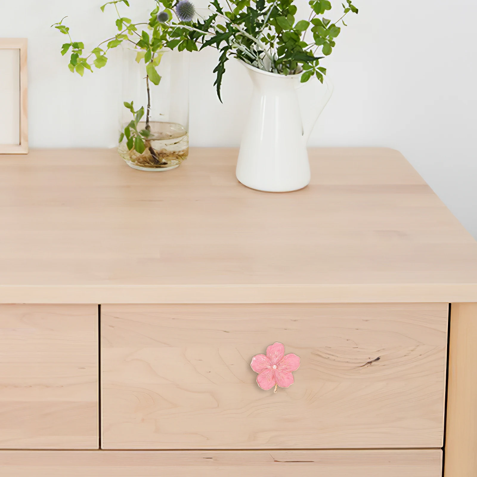 مقبض كابينة من سبائك الزنك مستوحى من الزهور الأنيقة، مقبض درج مزخرف لمظهر الأثاث العتيق للمزرعة الحديثة