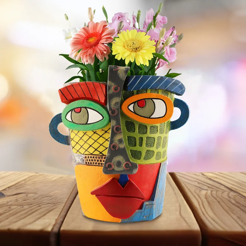 

New Outdoor Courtyard Crafts Funny Flowerpot Ornaments Green Plant Balcony Large Diameter Creative Resin Flowerpot plant pots