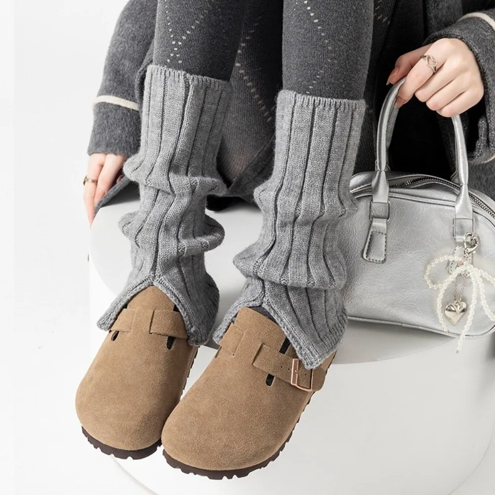 

New Solid Color Leg Warmers Thickened Harajuku Middle Tube Socks Pile Sock Autumn and Winter