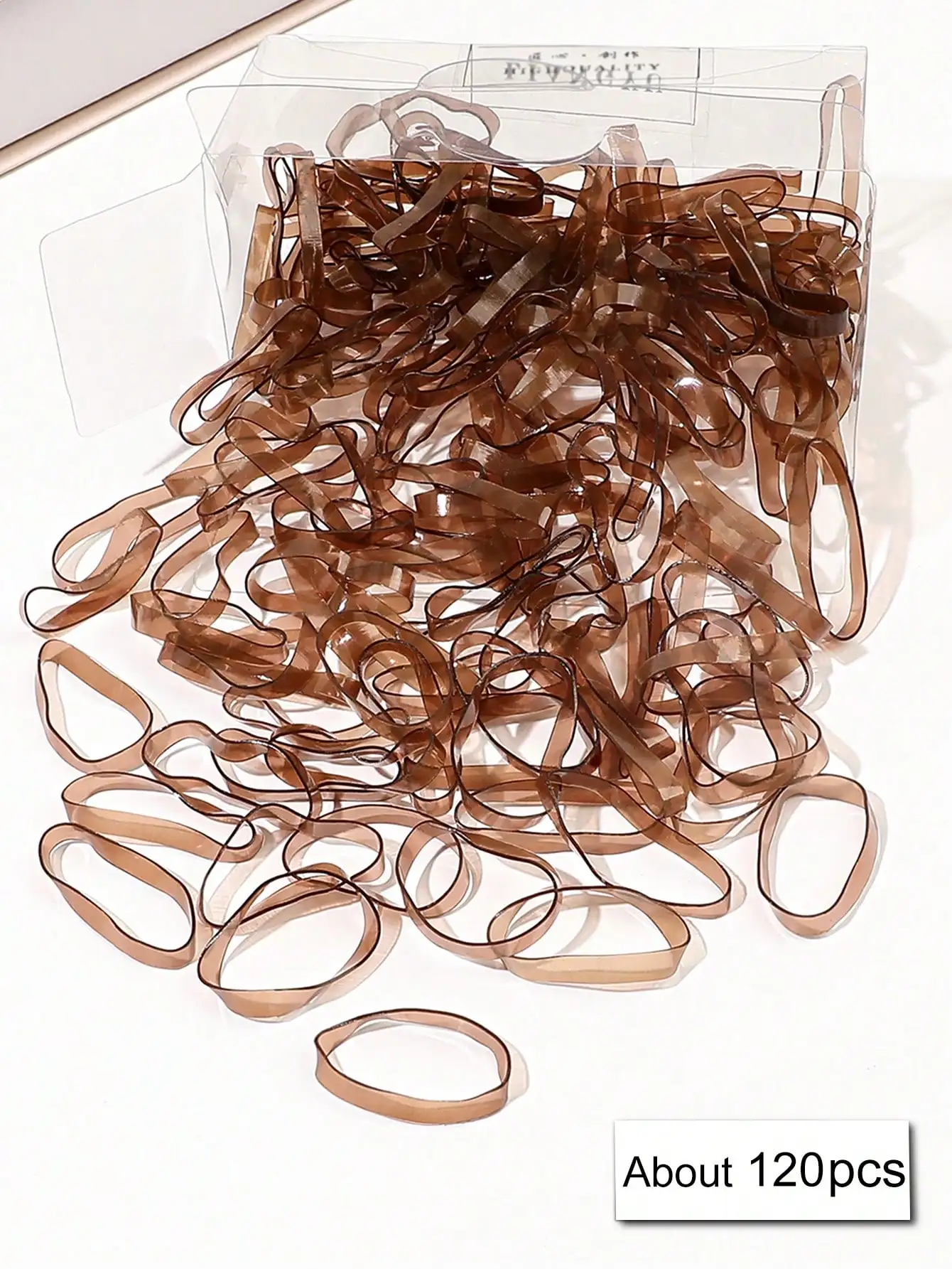 120/300/500 Stück mehrfarbige elastische Haarbänder, Gummibänder für dünnes, dickes Haar, kleine Haargummis, dehnbare Pferdeschwanzhalter – Detail 12