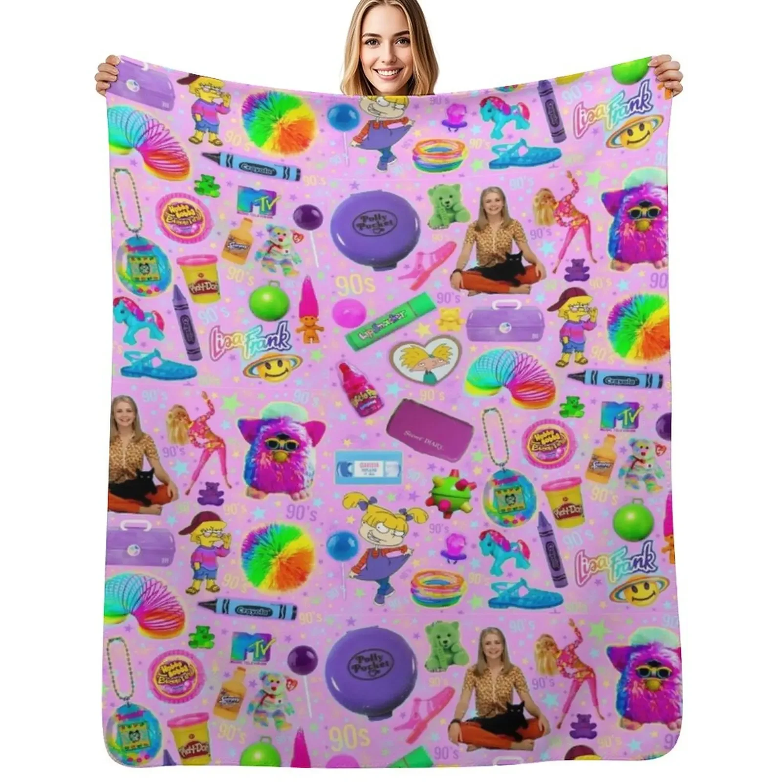 

Bubblegum Nineties Throw Blanket cosplay anime Decoratives Heavy Blanket