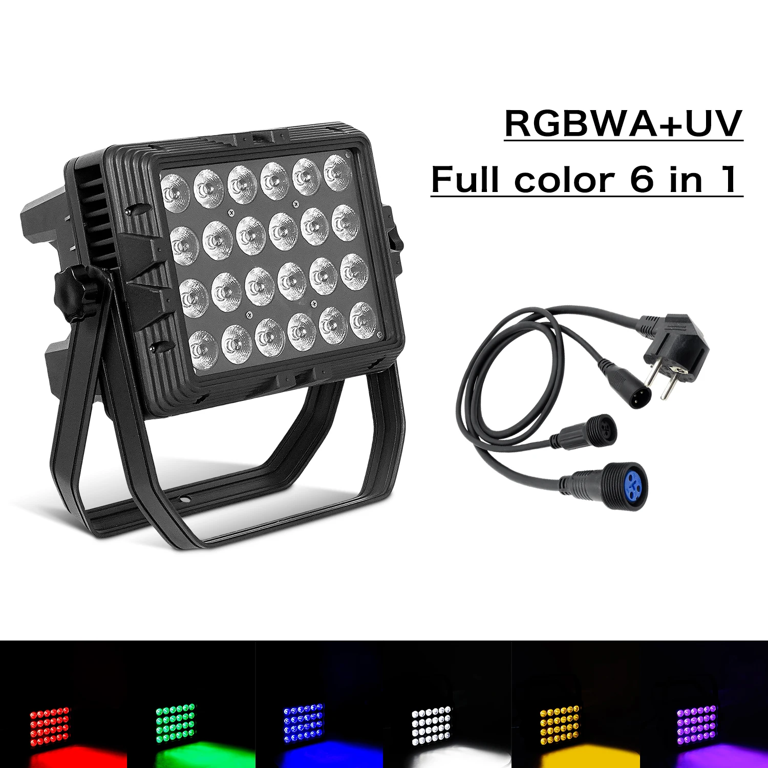 DMX IP65 Waterdicht 24x18w RGBWA UV 6in1/RGBW 4in1/Led Buiten Regendicht Podiumlicht Vierkant Par Licht