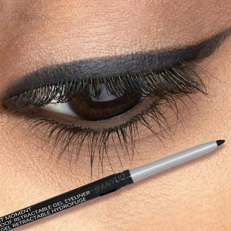 1-3 قطعة قلم تحديد العيون الأسود المقاوم للماء مقاوم للتلطخ طويل الأمد بني داكن كريم جل قلم تحديد العيون المبتدئين ودية ماكياج العين #1