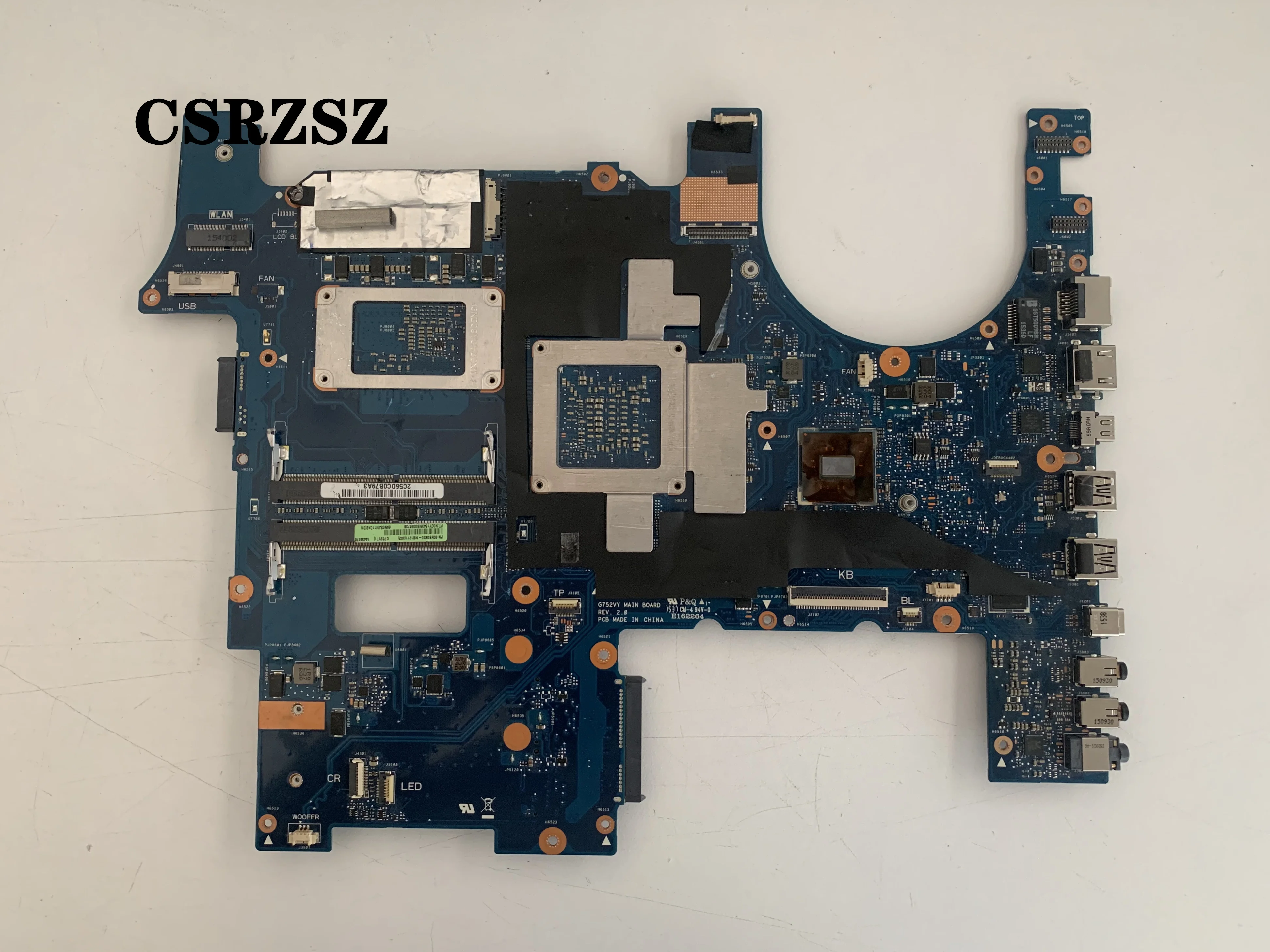 CSRZSZ  For  ASUS G752VY G752VT Laptop motherboard REV 2.0 I7-6700HQ CPU GTX970M Test ok 100% original