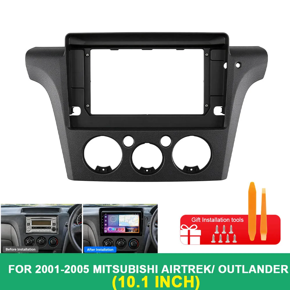 For 2001-2005 Mitsubishi Airtrek Outlander 10.1 Inch RHD Car Radio Fascia Frame Android Stereo Dashboard Installation Panel