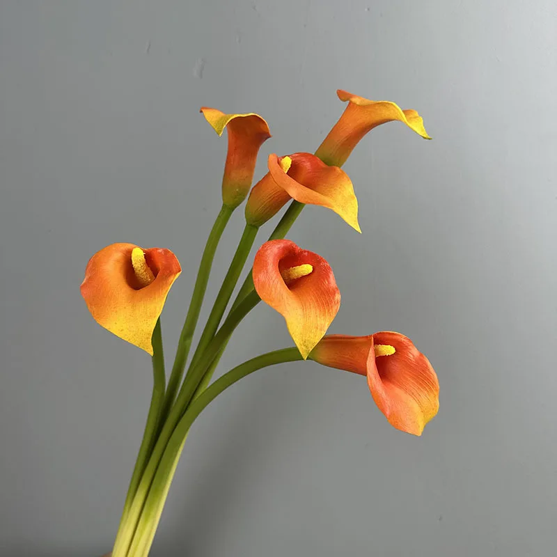 5/6 Stück Künstliche Blumen PU Kleine Seetaro Realistische Callas Lilie Hotel Dekoration Kunstblume Simulation Roter Calla-Zweig – Detail 3