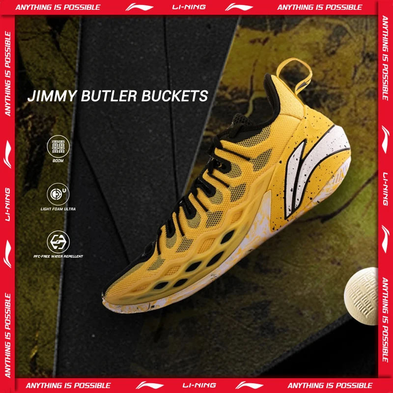 Li-Ning Men JIMMY BUTLER BUCKETS Professional Basketball Shoes Boom Cushion LiNing Breathable Sports Shoes ABAV023