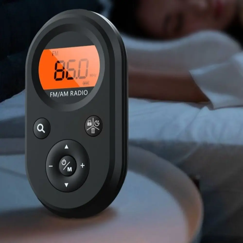 Mini Personal Pocket Radio Long Battery Life Best Reception Rechargeable AM/FM Radio Stereo Earphone Digital Trans