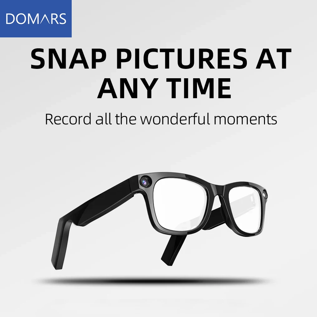 

Умные очки Domars унисекс с искусственным интеллектом, оснащенные камерой DH Chatgpt, перевод в реальном времени, музыкальный плеер, функция стабилизации видео