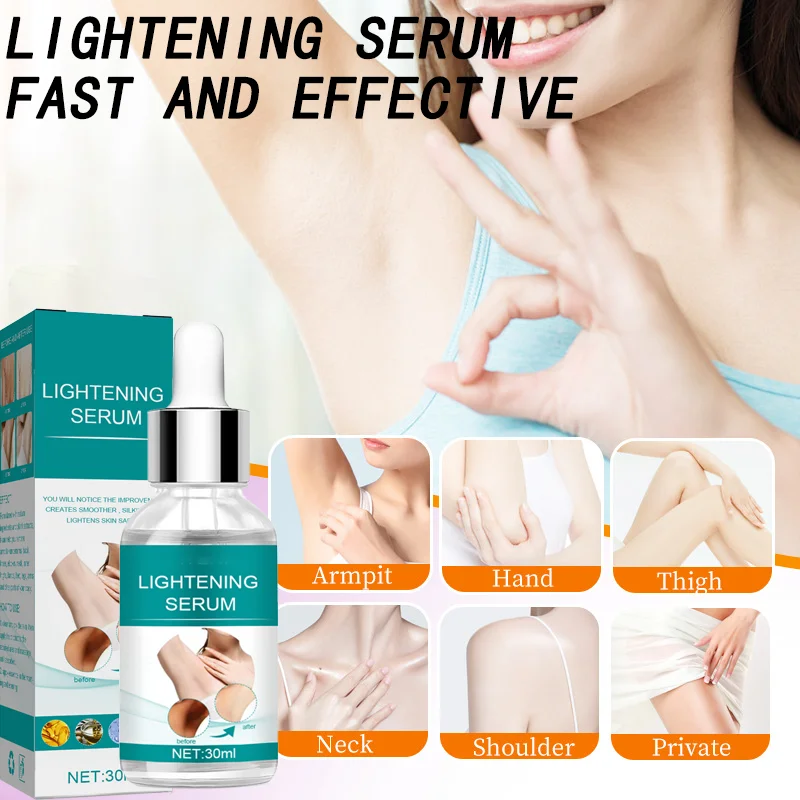 

Skin Whitening Serum Private Parts Underarm Bleaching Serum Whiten Brighten Butt Knee Inner Thigh Arm Body Remove Dark Melanin