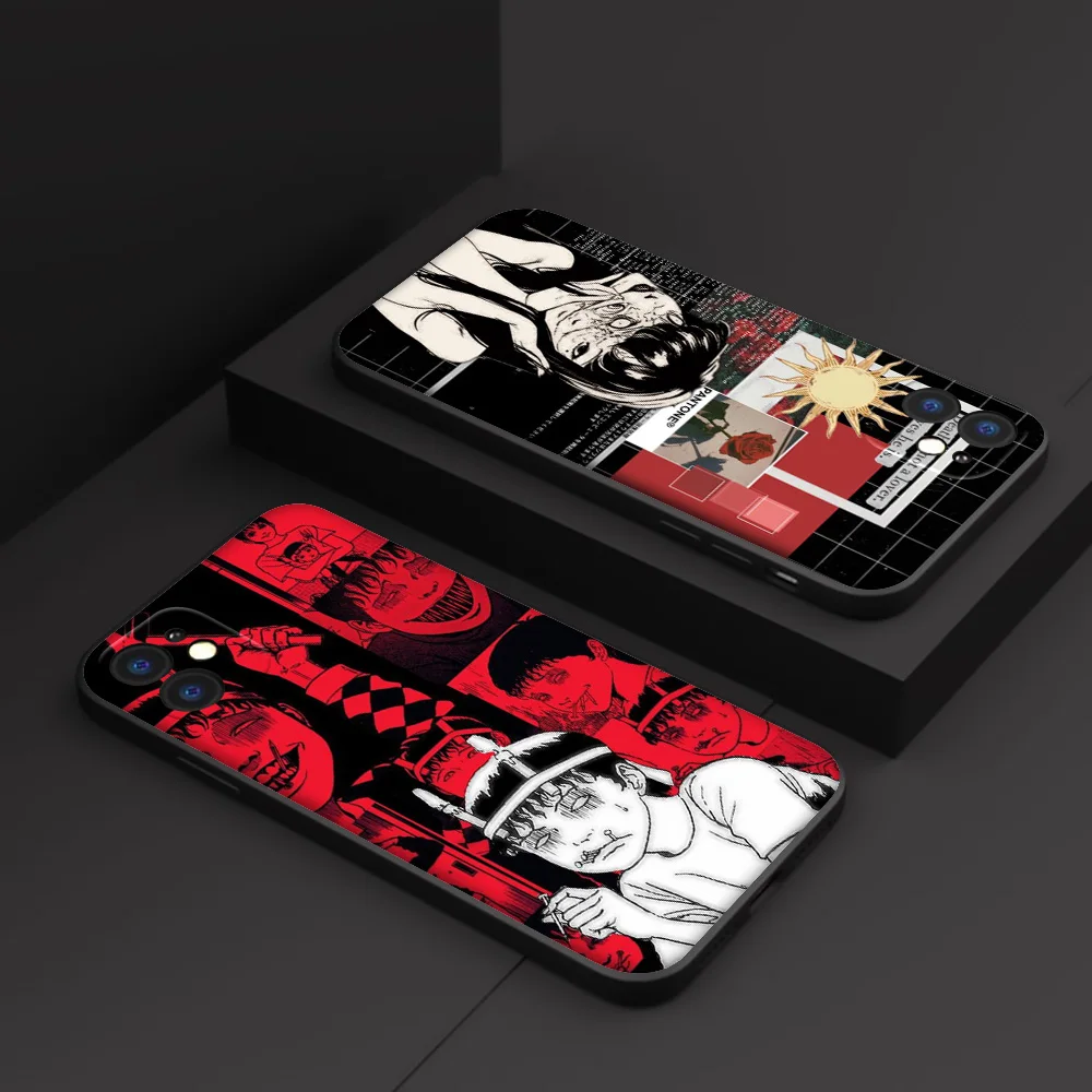 SK87 Horror Comic Junji ito Tomie Tees Phone Soft Case for iPhone 16 15 14 13 7 8 Pro Max Mini Plus