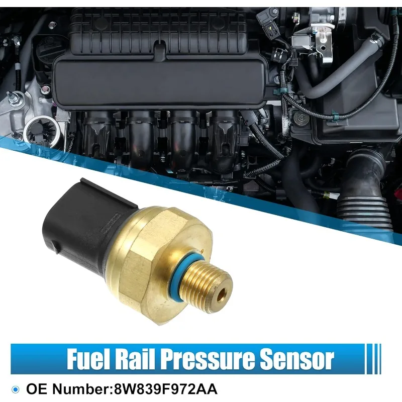 ZHANGU 8W839F972AA Fuel Rail Pressure Sensor Sender For Ford Edge 2.0 L Ecoboost 8W83-9F972-AA BM5Z-9F972-A BM5Z9F972A