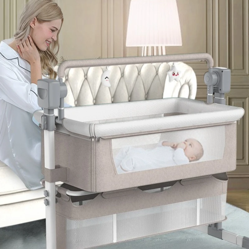 Kursi Goyang Ayunan Elektrik Multifungsi Bayi Lintas Batas Keranjang Tidur Tempat Tidur Samping Tempat Tidur Bayi Cerdas Baru Lahir