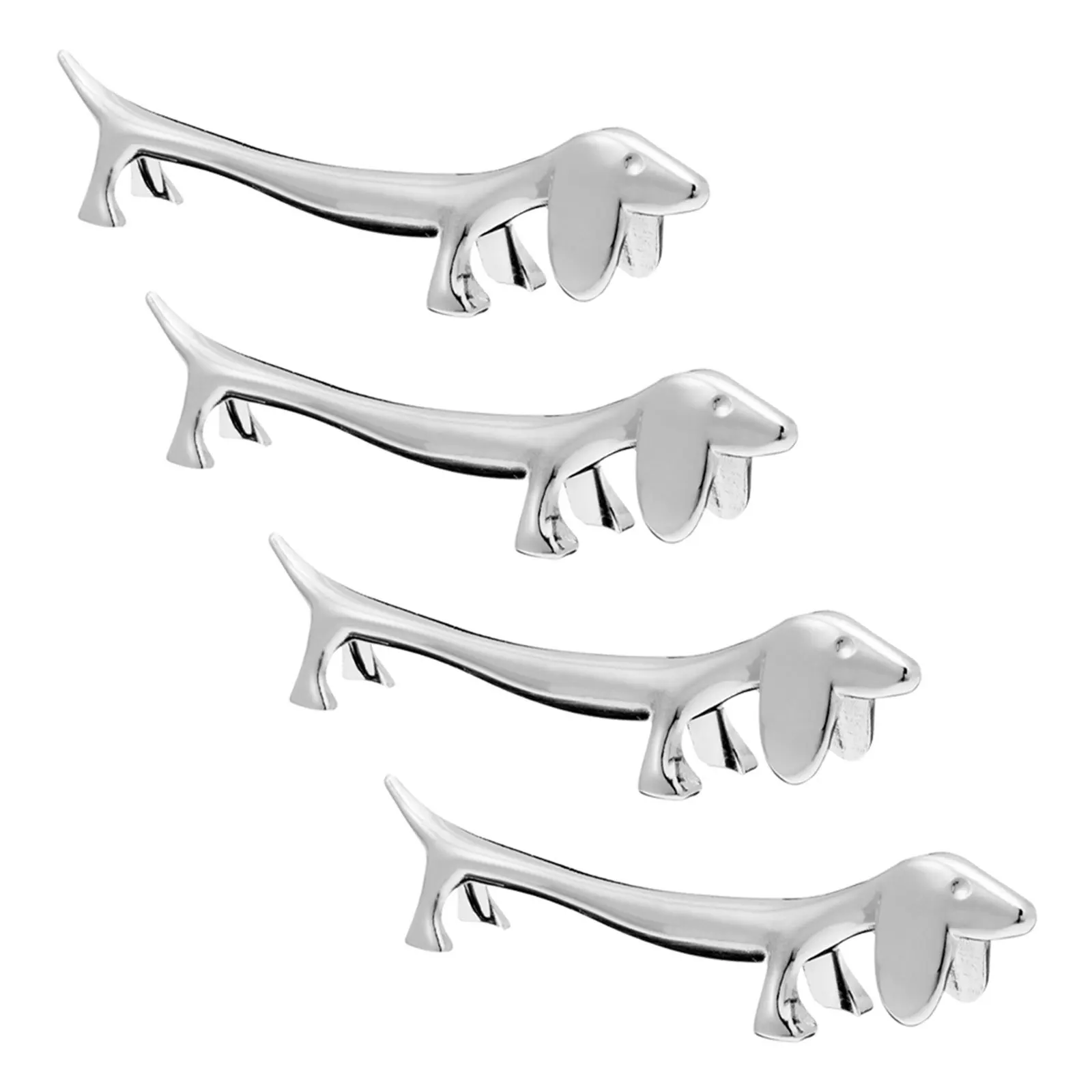 

4Pcs Zinc Alloy Dog Shape Chopstick Holders Metal Cutlery Racks Kitchen Spoon Organizer Zinc Alloy Chopstick Rests