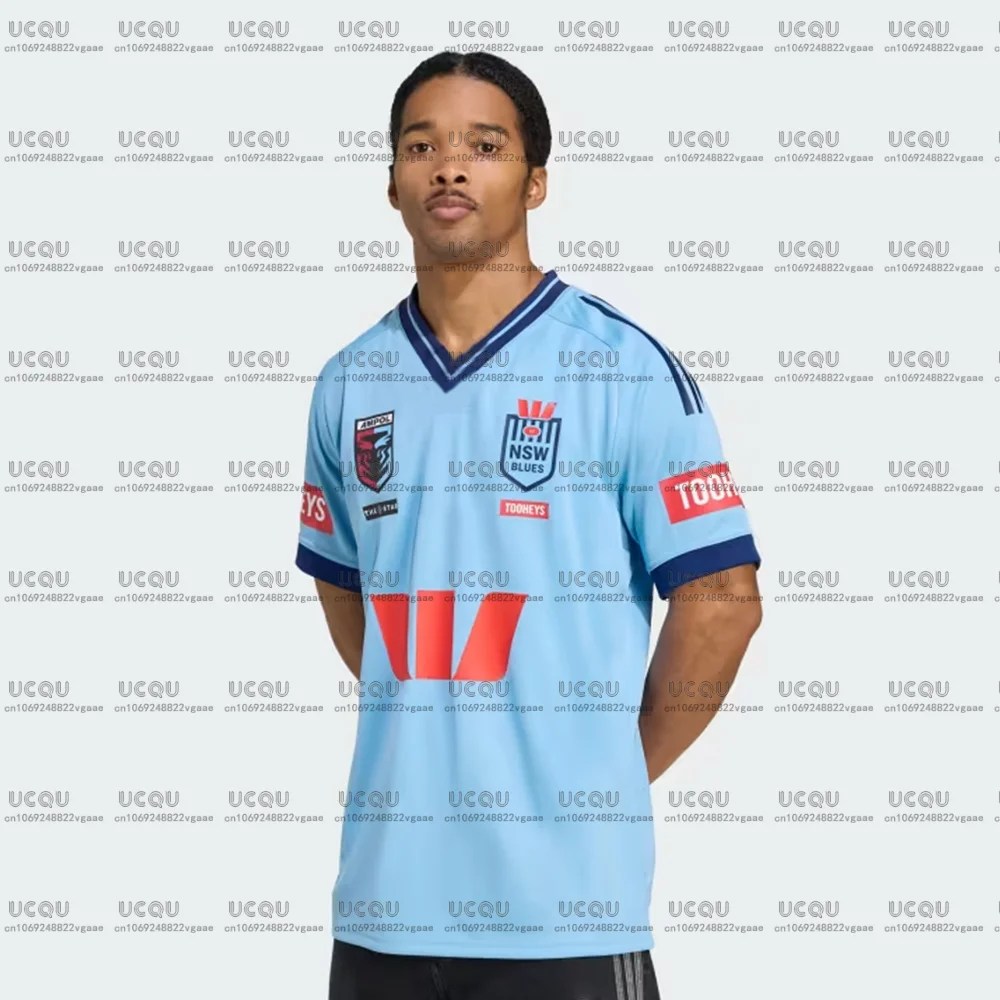 

Mens Tee Rugby Jersey Clothes Westpac Men Kids Train T Shirt Sportswear Team Boys Male Breathable Tee Top NSW Blues Home 2025