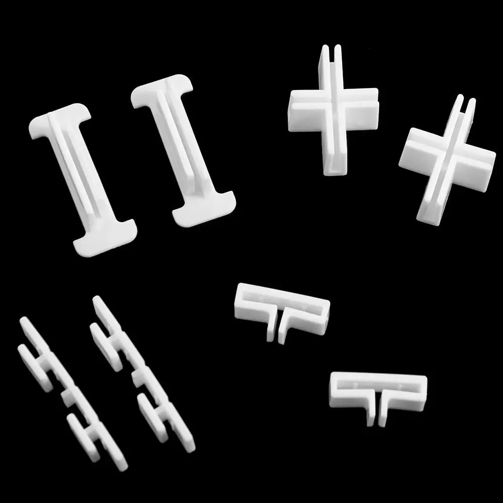 10PCS T/Cross/Three-way Type Cross Buckle Fixing Clip White Plastic Partition Extension Buckle Drawer Partition Accessories