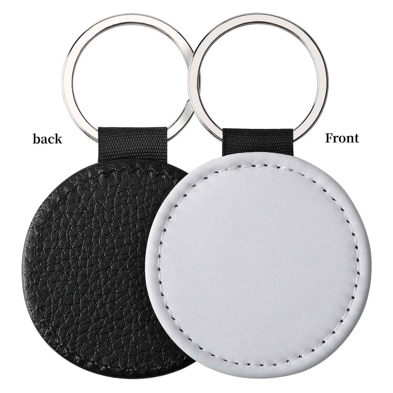 20 stuks PU sleutelhanger sleutelhangers PU lederen sleutelhanger sublimatie blanks sleutelhanger kleine cadeaus voor vrouwen auto tas accessaries DIY logo