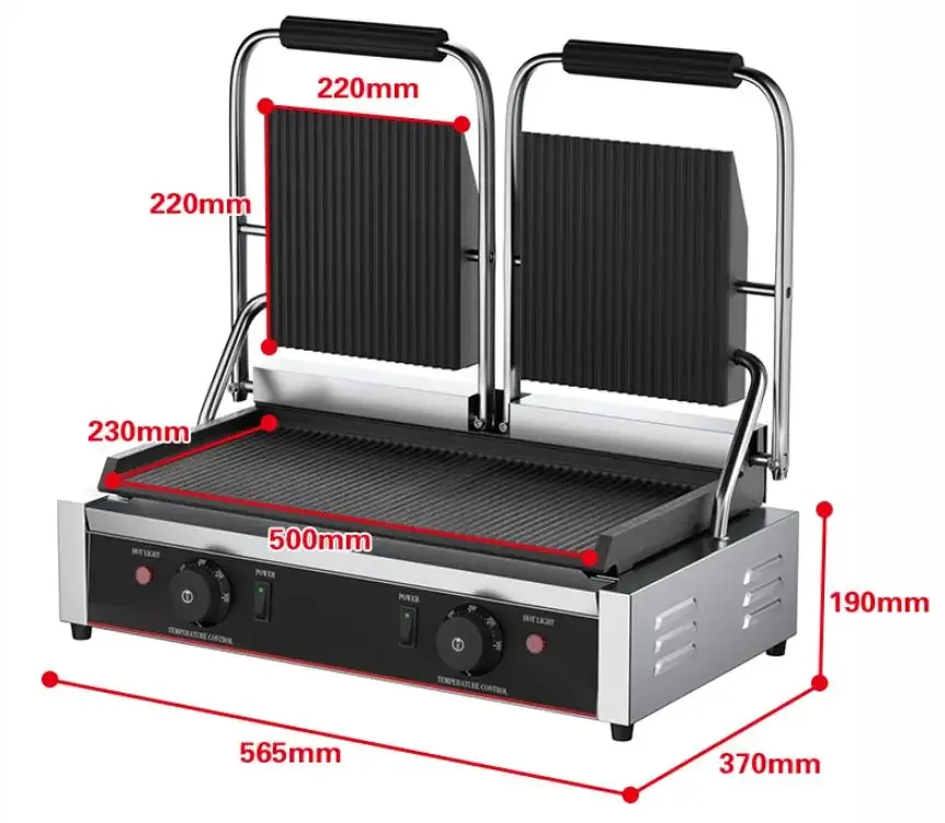 

Professional Stainless Steel Non-Stick electric double sided electric grill pan