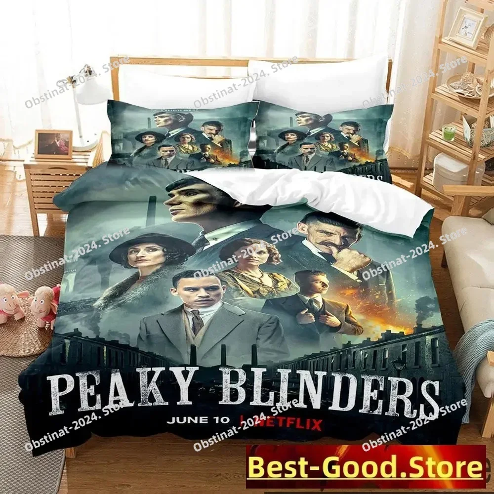 

3D Peaky TV Blinders Bedding Set Printed single Comforter Quilt Bed Cover Duvet Cover Pillow Case 3 Pieces Sets Kids Adult Size