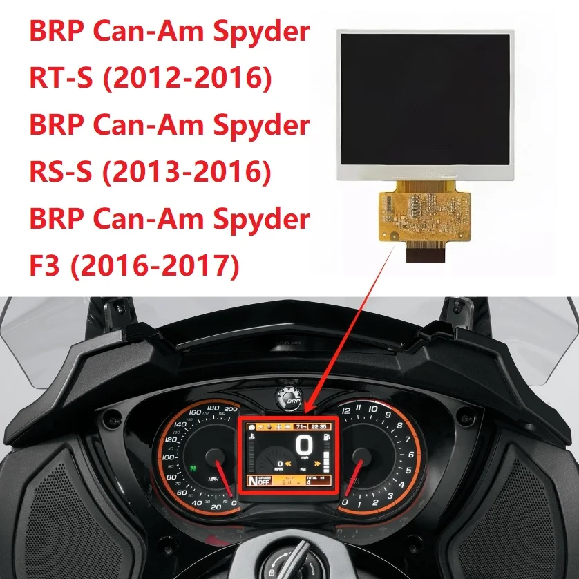 LCD For BRP Can-Am Spyder RS-S RT-S F3 2013-2016 Speedometer Instrument Cluster Display Screen