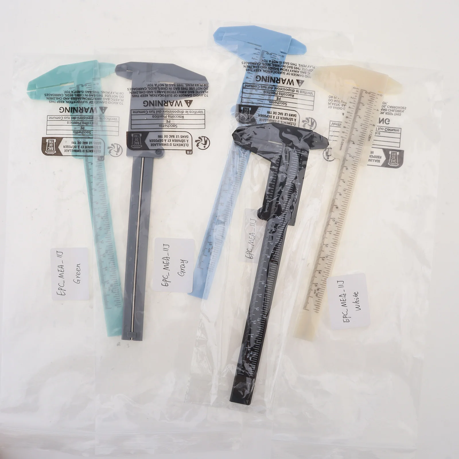 0-80 mm / 0-3 inch Metric & Imperial Scale Plastic Vernier Caliper Mini Measuring Tools for Carpentry / Jewelry Measuring