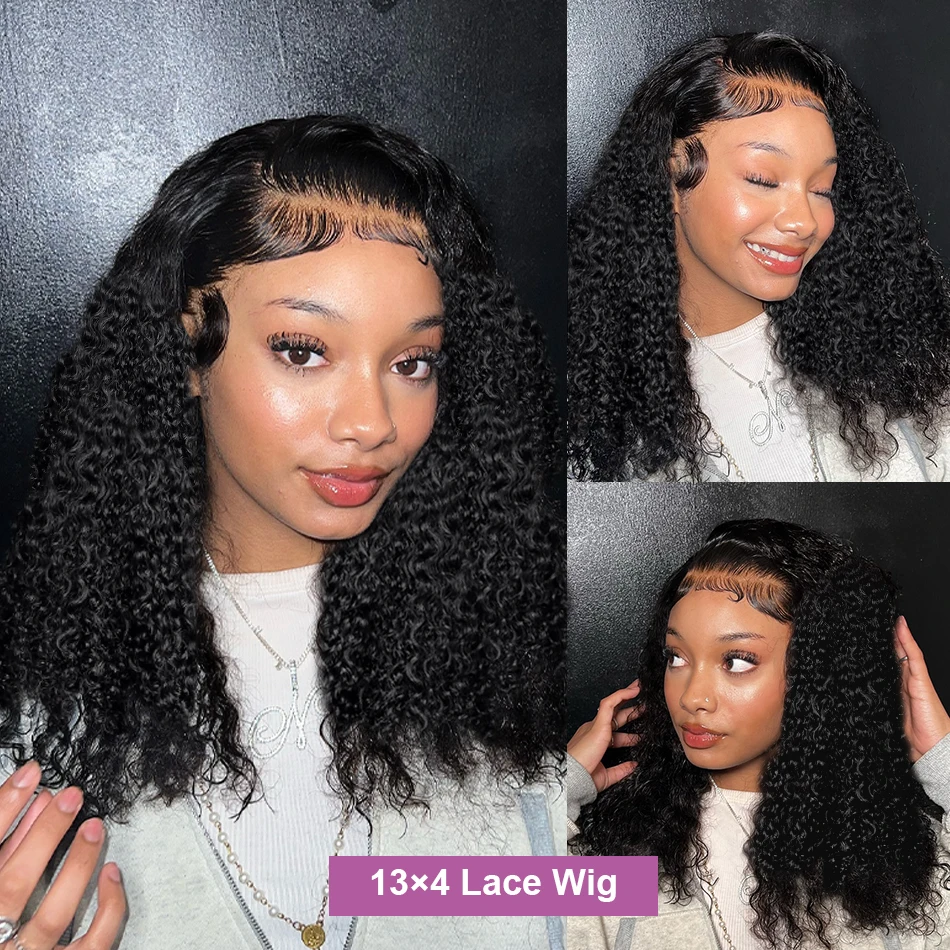 Links Short Bob Wigs Water Curly 13x4 13x6 HD Lace Front Human Hair For Women 250% Brazilian Deep Wave 5x5 Lace Closure Wig