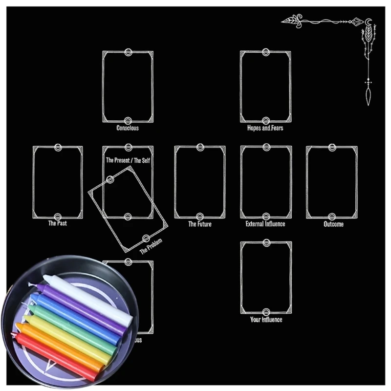 Brettspiel-Pad, astrologische Orakel-Tischdecke, Kartenmatte, Wahrsagerei-Tischdecke