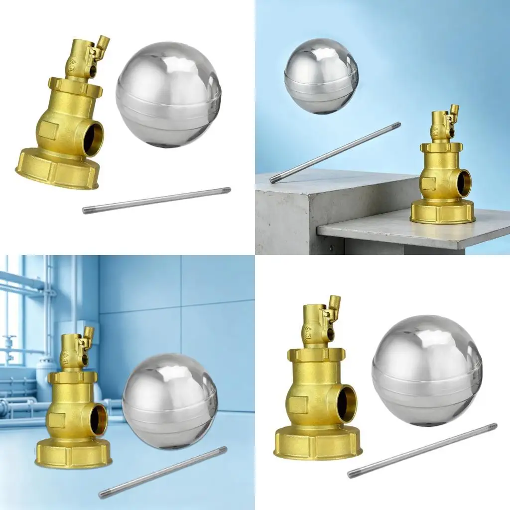 Brass Float Valves Water Tower Water Level Flows Automatic Control Valves for Water Pump Easy to Install D2RD
