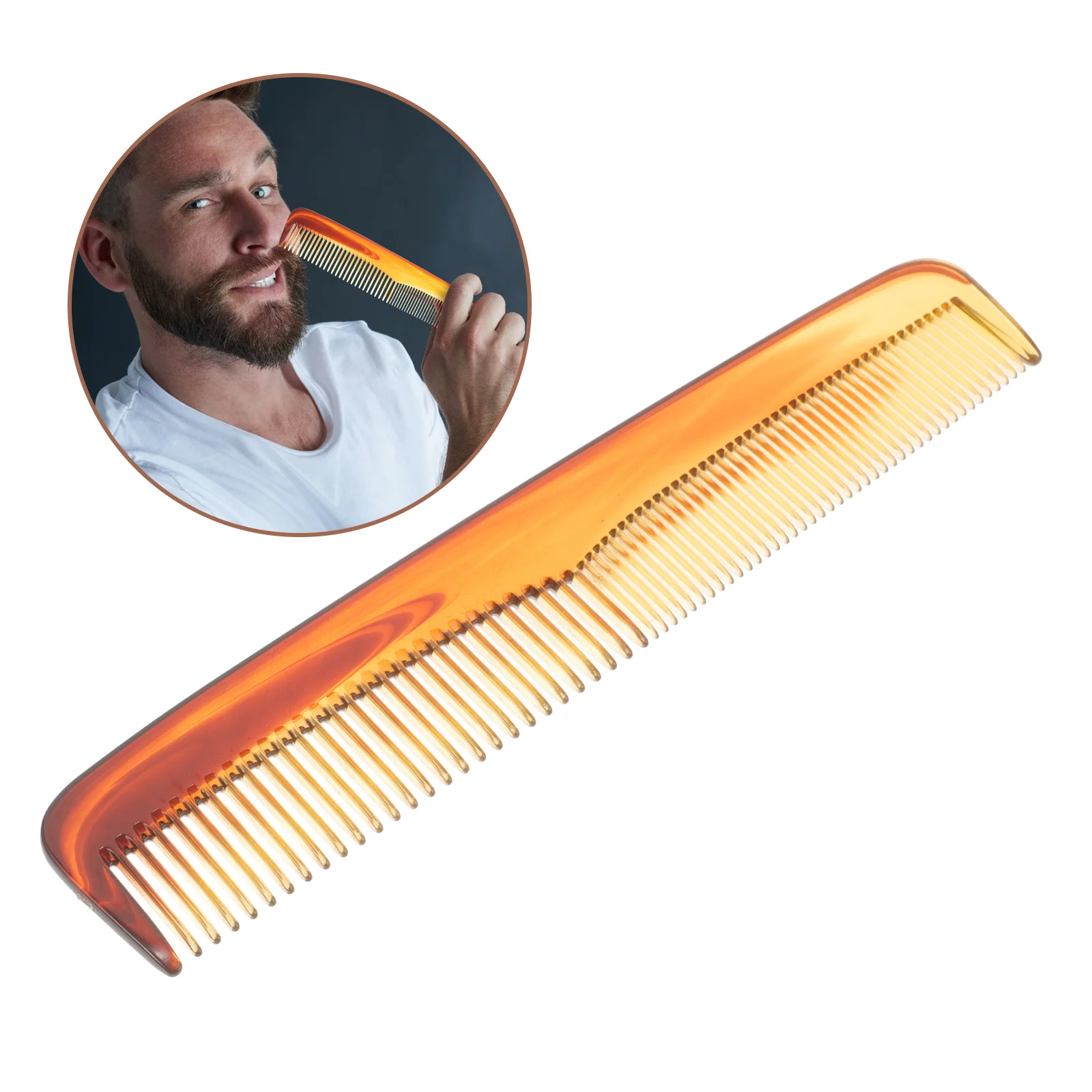 

Amber Dense Comb Barber Combs for Men Beard Hair Cutting Salon Hairdressing Tool