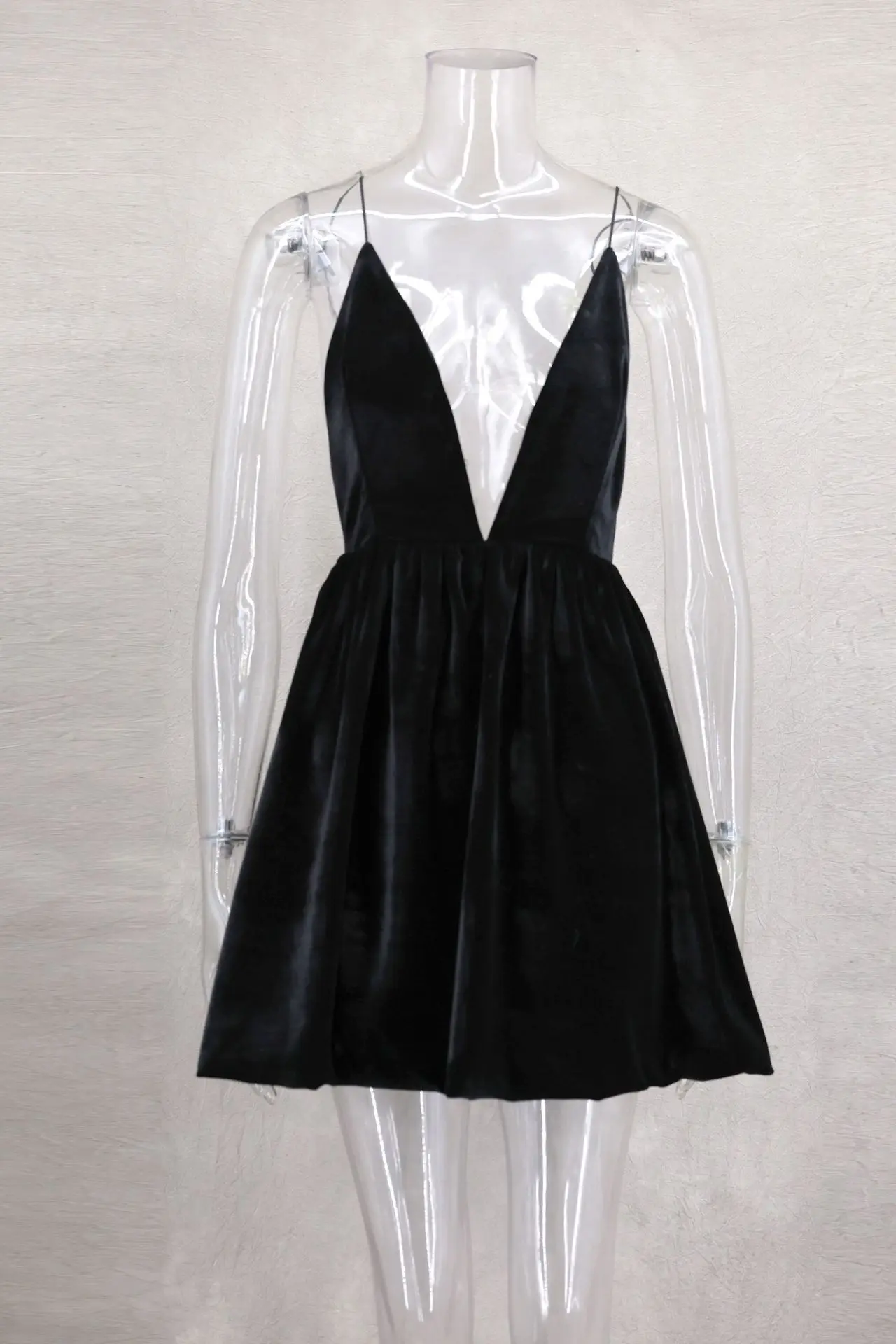 여성 섹시한 벨벳 캐미스 하이 웨이스트 a 라인 드레스 패션 v 넥 민소매 백리스 파티 드레스 레이디 페스티벌 파티 가운