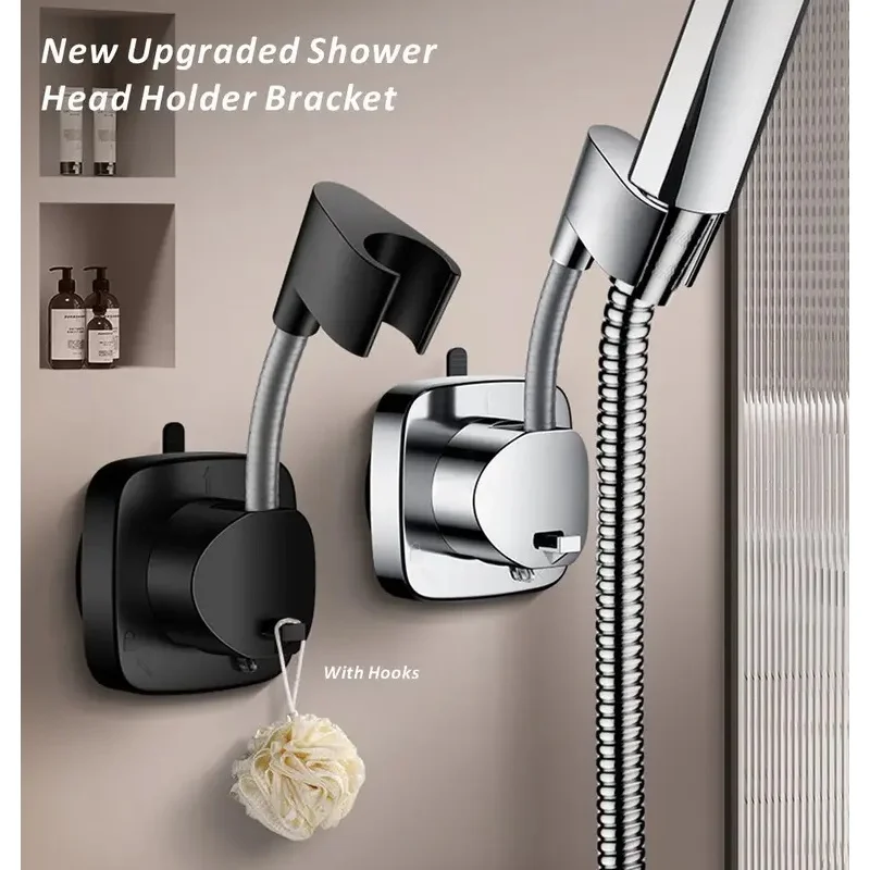 New 360° Adjustable Non Punching Bathroom Handheld Shower Stand ABS Adjustable No Drilling Wall Mount Bracket