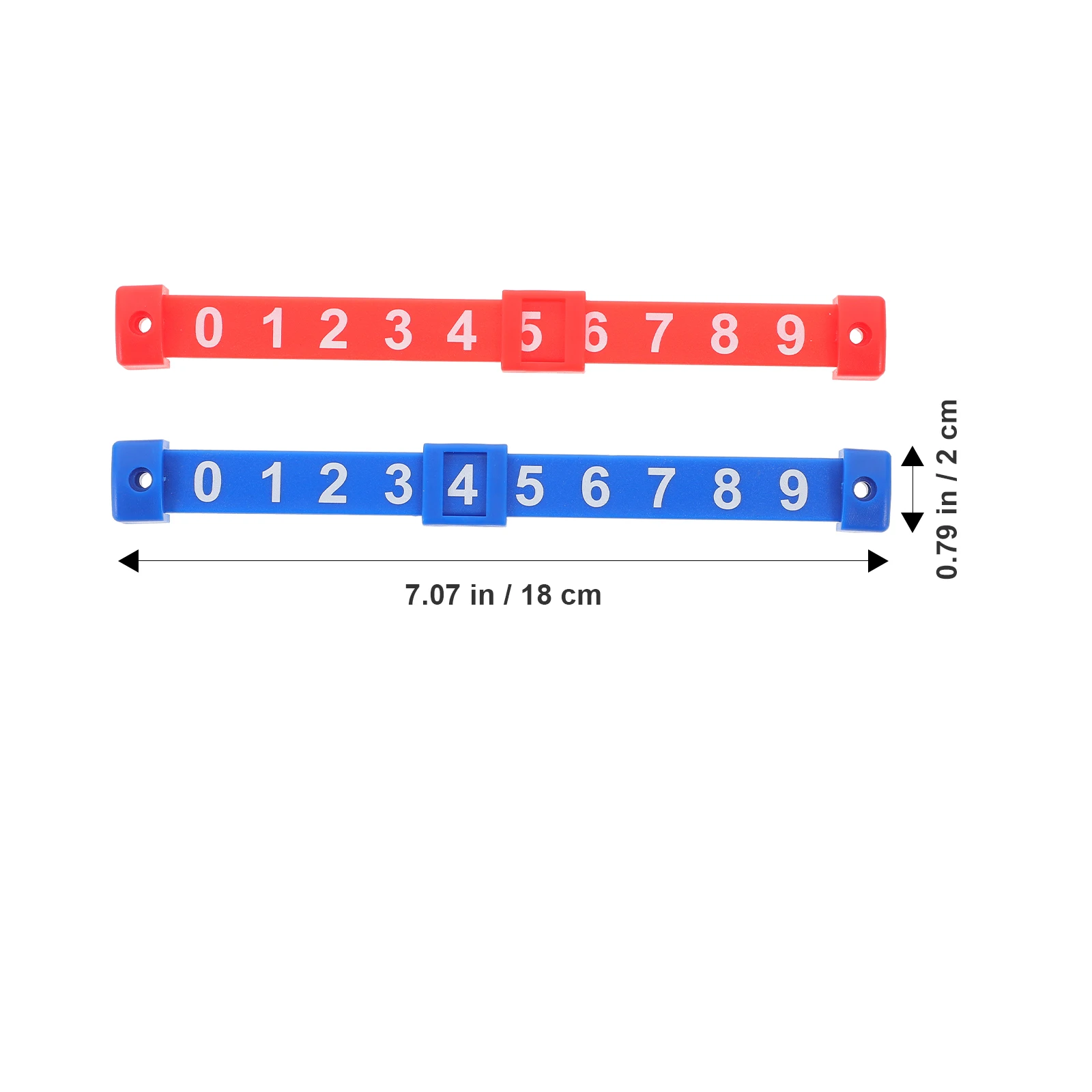 

2pcs Table Football Counter Bright Compact Score Keeping Bar Durable Pp Material For Table Soccer Supplies