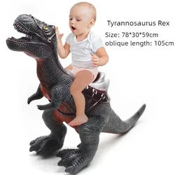 100CM Large Dinosaur Model Toys Big Mount T-Rex Brachiosaurus Jurass Park Soft Puppets Dinosaur Worlds Toy for Kids Boys Gift