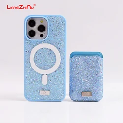 Glitter Rhinestone Phone Case For Apple 16 15promax Iphone14plus 13pro 12 11 For Rhinestone Magsafe Card Case Luxury Phone Case