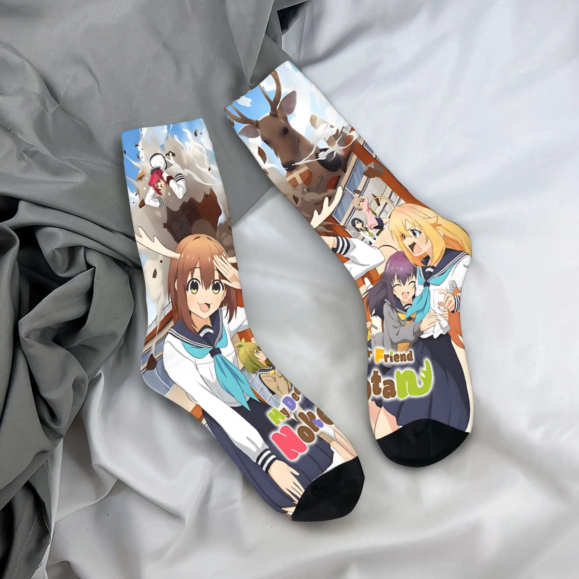 

Shikanoko Nokonoko Koshitantan чулки ретро носки мужские удобные носки осенние велосипедные графические противоскользящие