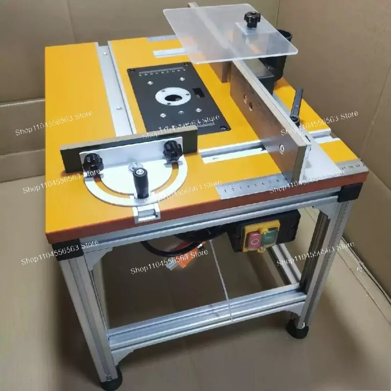 Complete Set Bakelite Milling Woodworking Bench, Woodwork Table System W/ Router Table Lifting Insert Plate, Fence, Miter Gauge