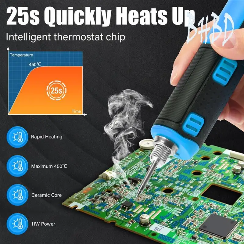 

BHBD-Soldering Iron Battery, Wireless Soldering Iron, Portable Battery Soldering Iron With Soldering Base