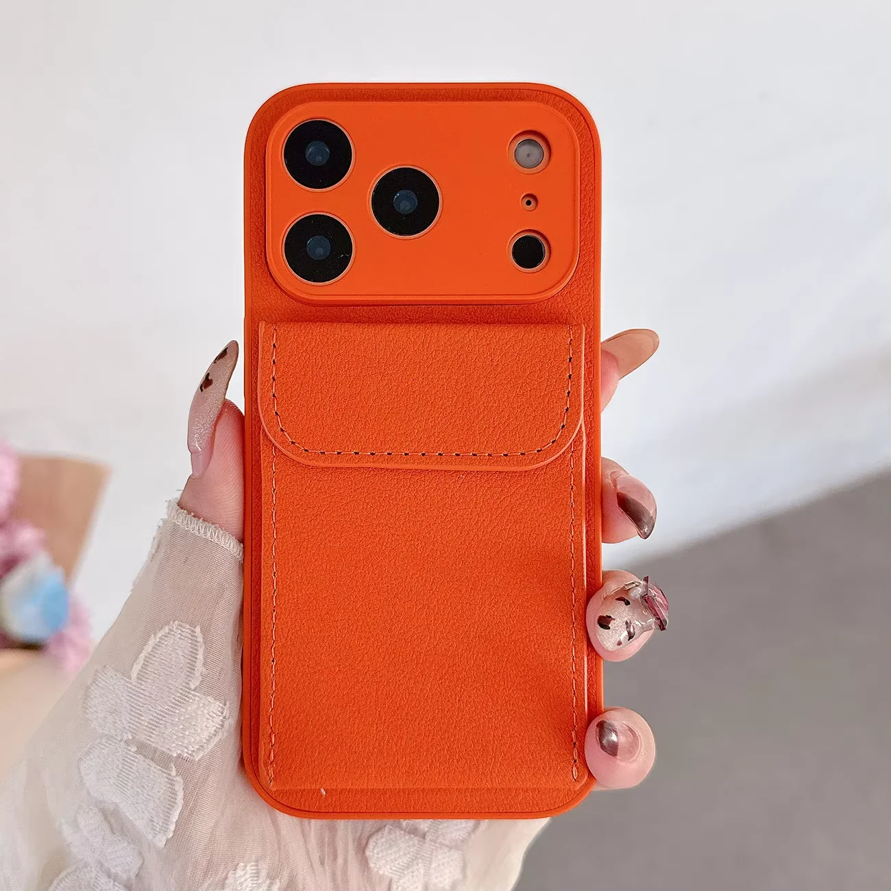 فتحة للبطاقات محفظة بو الجلود قوس الحال بالنسبة آيفون الهواء 17 16 15 14 13 12 11 برو XR XS ماكس زائد الأعمال الصغيرة صور غطاء مشبك