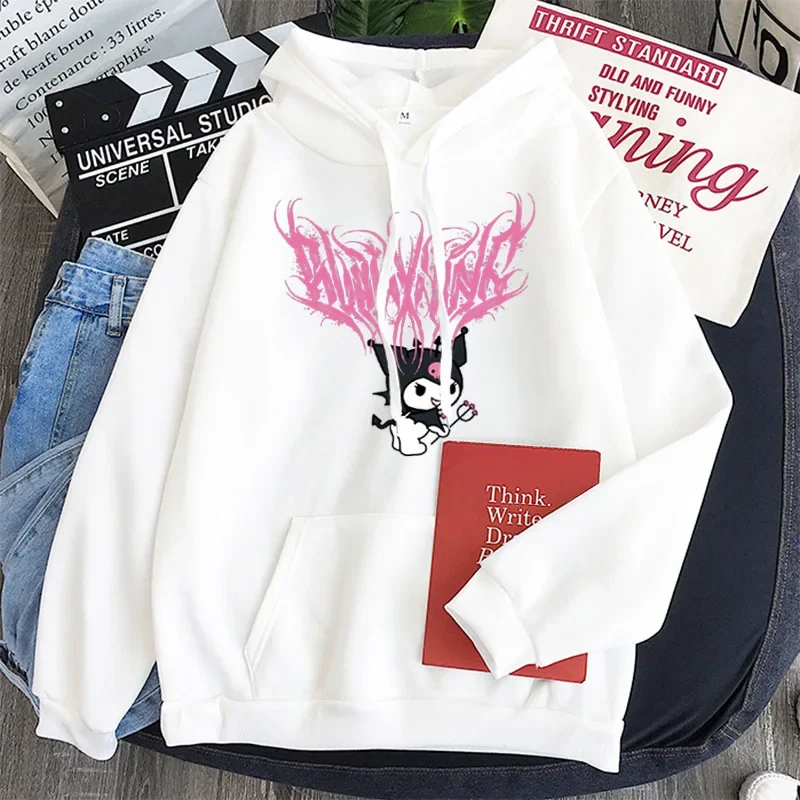 Japanse Anime Sanrio Kuromi Leuke dameshoodie Student Y2K Sweatshirt Lente en herfst Outdoorsport en vrije tijd Pullover