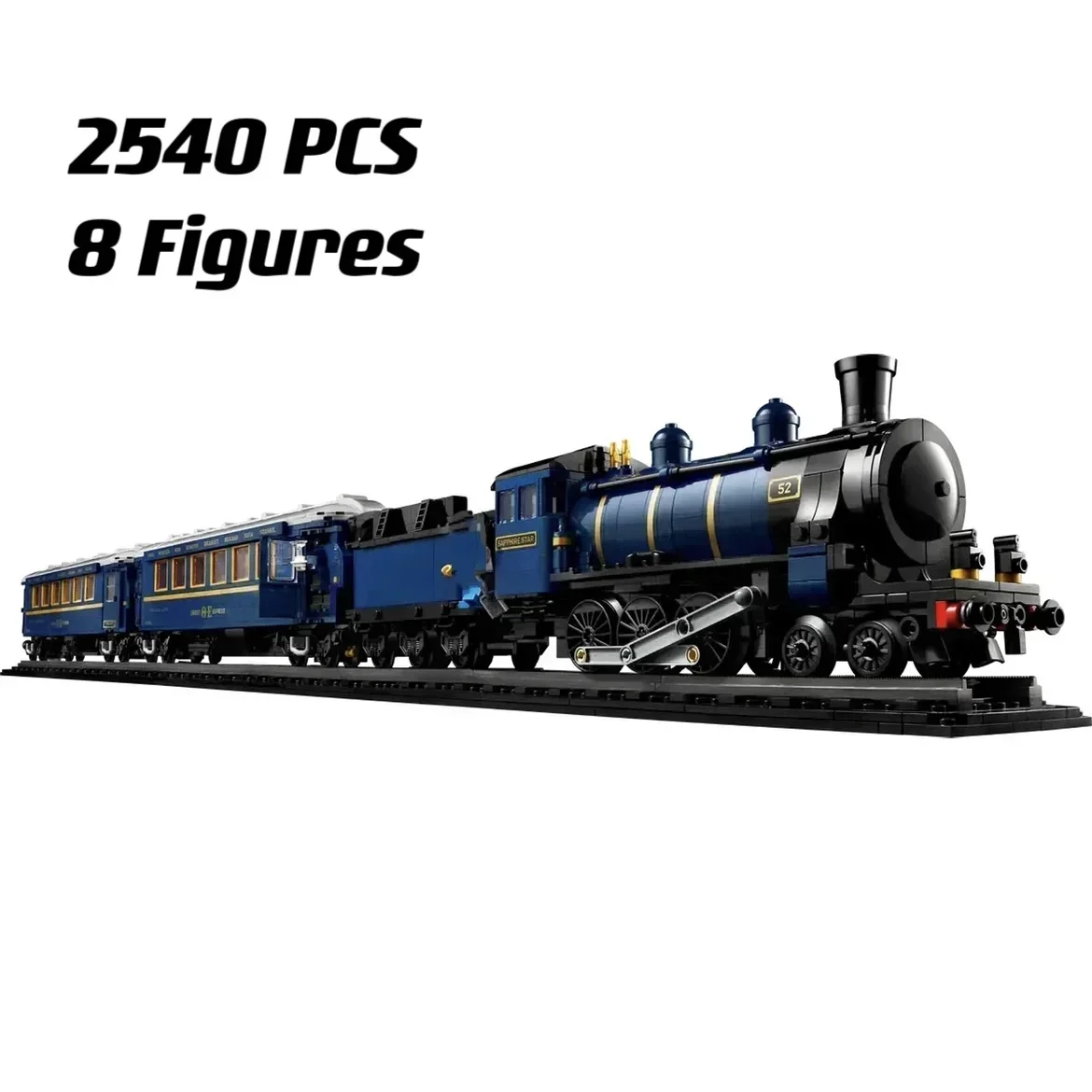 2024 New Express Train Classic 140th Anniversary Luxury Train Locomotive Transport Building Block Model Compatible with 21344