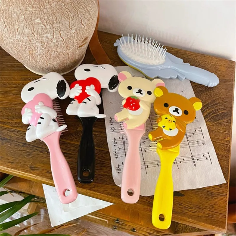 Kawaii Rilakkuma Cinderella Cartoon Bear Air Cushion Comb Handheld Massage Comb Makeup Jewelry Girls Accessories Birthday Gift