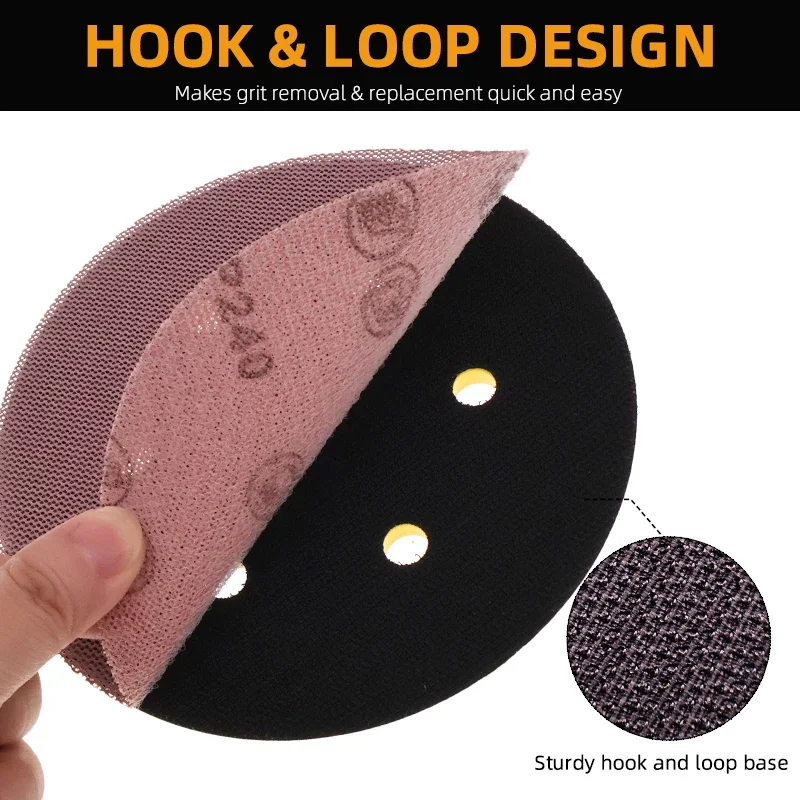 6 Inch 150 MM 6 Holes Backup Sanding Pad Sanding Disc Hook Loop Backing Pad 5/16\