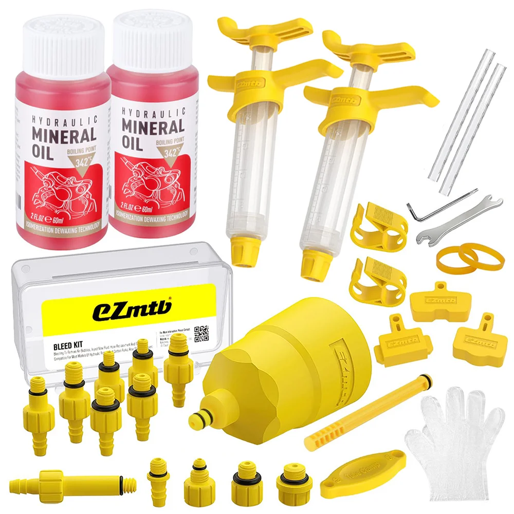 

Brake Bleed Kit for Shimano Hydraulic Brakes, Brake Fluid Change Hydraulic Kits, Including 1-3Pcs 60ml Brake Fluid Mineral Oil
