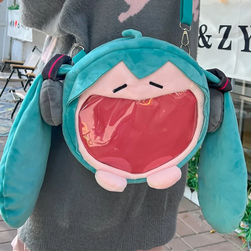 Kawaii Hatsune Miku Backpack Cartoon Plush Shoulder Bag Y2K Japanese Anime Ita Bag Student Schoolbag Girl Cosplay Periphery Gift