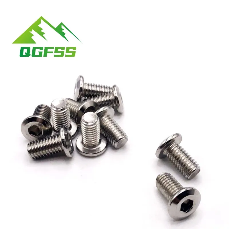 5/10/25/50pcs ISO7380 M1.6 M2 M2.5 M3 M4 M5 M6 M8 304 Stainless Steel Hex Hexagon Socket Button Round Head Screw Bolt L= 3-100mm